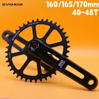 EVOSID-platos y bielas para bicicleta de carretera, manivela hueca de 160/165/170mm, plato de fuego integrado, bicicleta plegable de grava, rueda dentada 40/42/44/46/48T