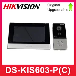 Hikvision-ビデオインターホンキットpoe,DS-KIS603-P (c),多言語,802.3af, DS-KV6113-WPE1 (c), DS-KH6320-WTE1およびpoeスイッチ