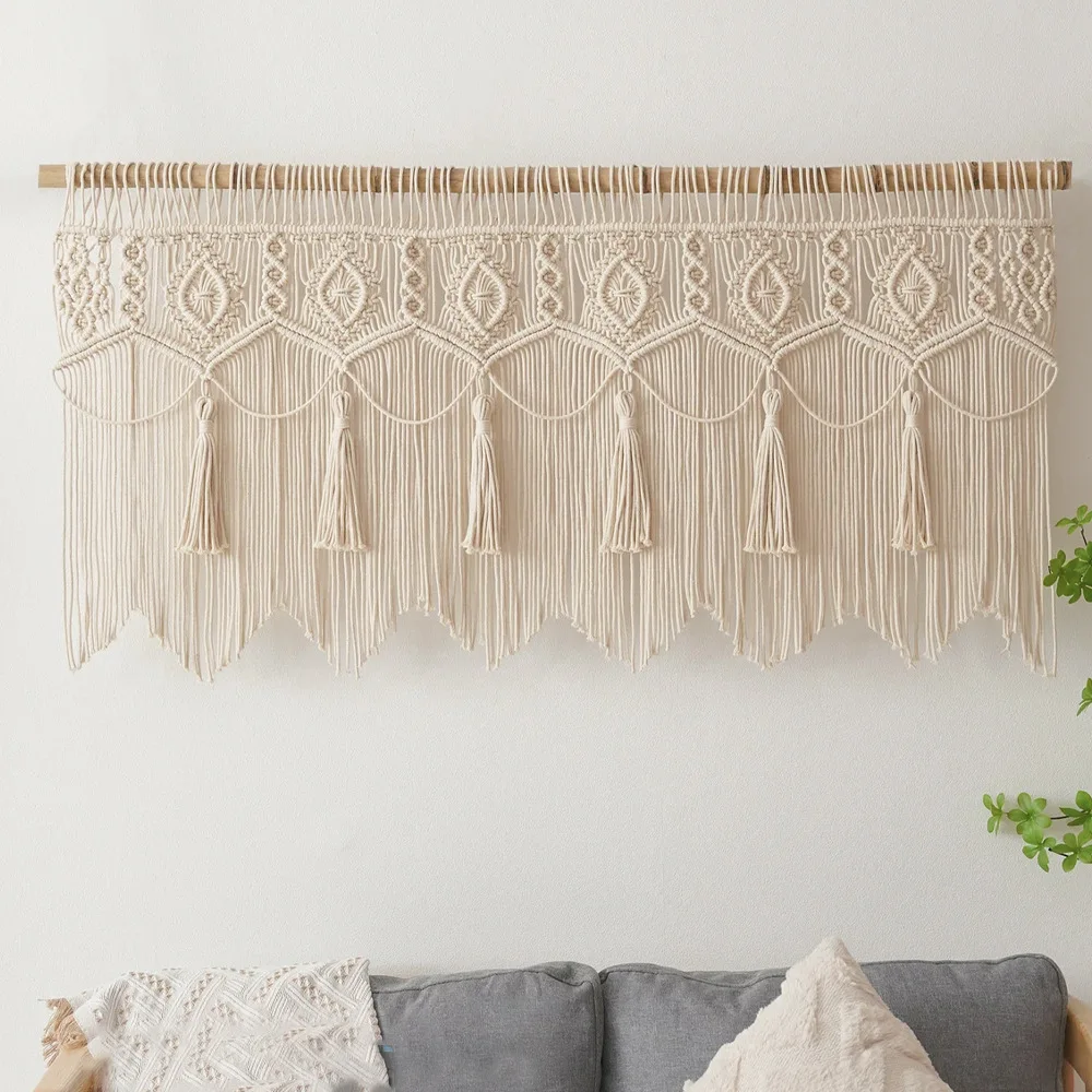 Nordic Curtain Woven Macrame Tapestry Boho Door Room Decor Home and Decoration for Bedroom Wall Hotel Garden Aesthetics Ornament