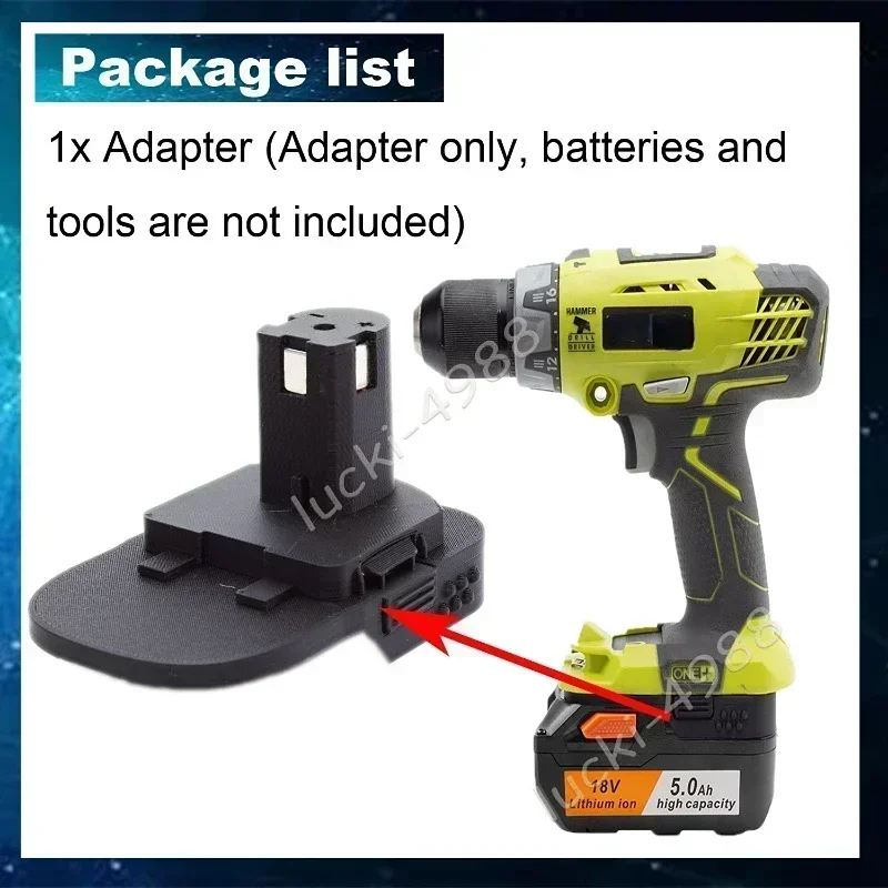 Imagem -05 - Adaptador de Bateria Conversor para Ridgid Aeg 18v Bateria Converter para Ryobi One Mais 18v Portátil Ferramentas Elétricas Conector Adaptador