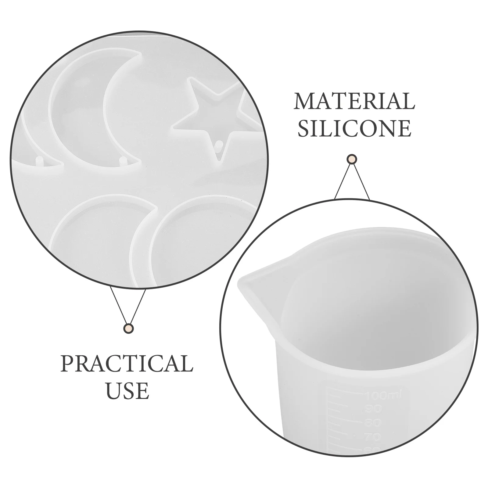 

Pendant Silicone Set Making Supplies Silicone Diy Jewelry Molds Mold Planet Moon Star Craft Gifts Set