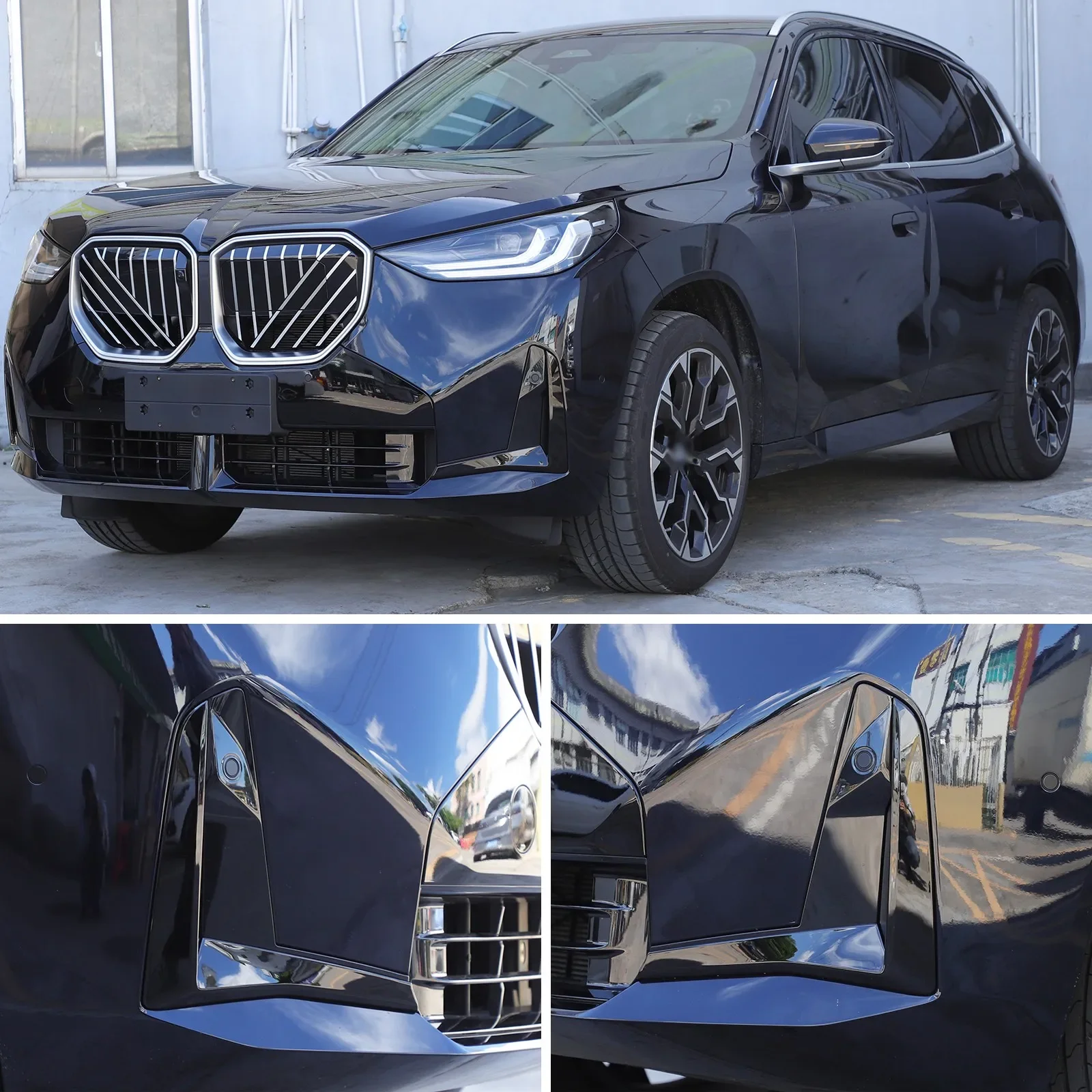 

2PCS ABS Carbon Fiber Car Front Rear Bumper Lip Splitter Spoiler Canard Trim Decoration Accessories For BMW X3 G45 2025-2026