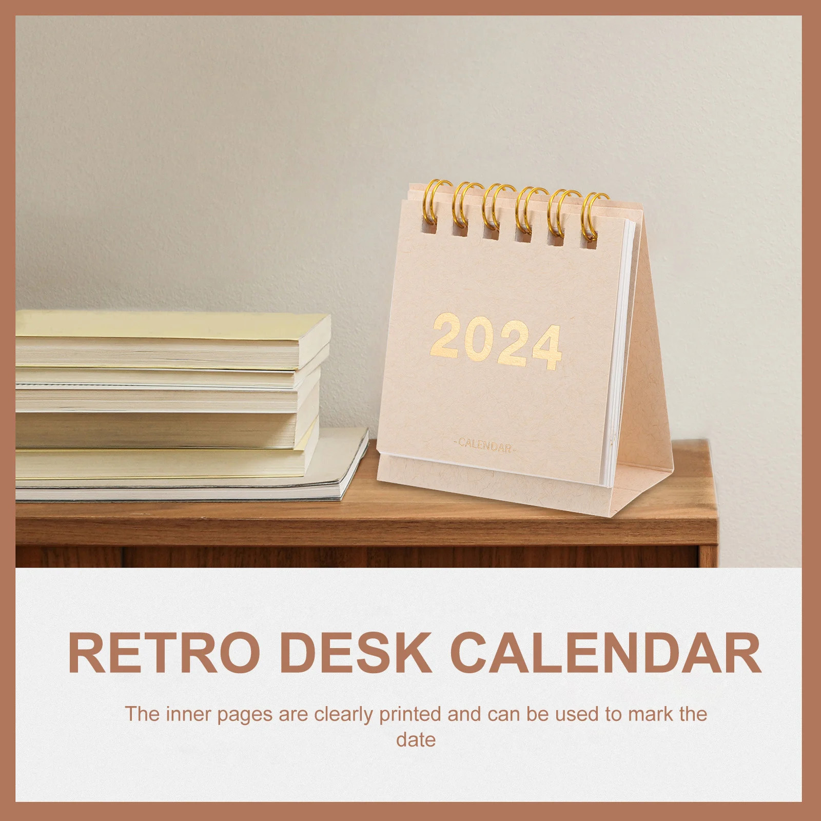 Lovely Mini Calendar Simple Style Clear Printing Rich Content Functional Schedule Tracker for Home Office Student Gift Idea