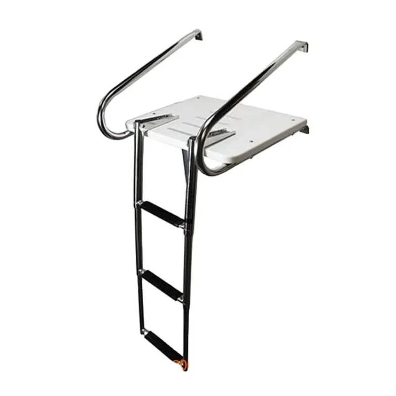 Telescopic Aluminum Stainless Steel Folding Step Ladder for Marine Boat and Swimming Pool