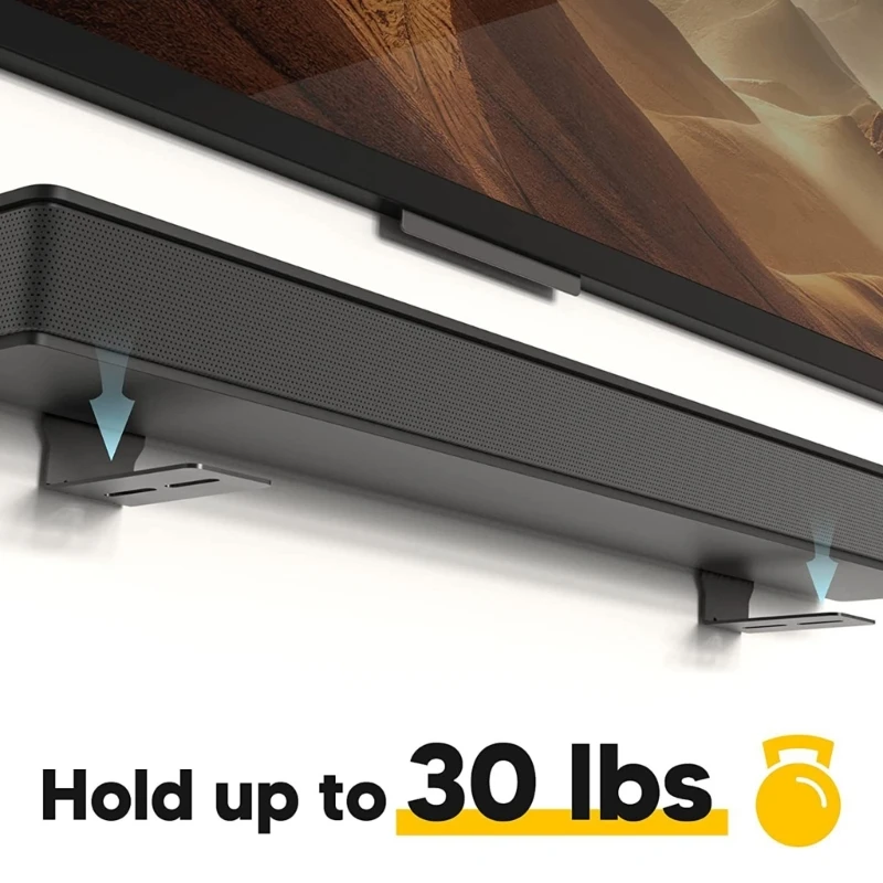 2Pcs/Set Universal Soundbar Speaker Stands Wall Mount Audio Accessories Metal Floating Bracket for Home Living Room Decoration