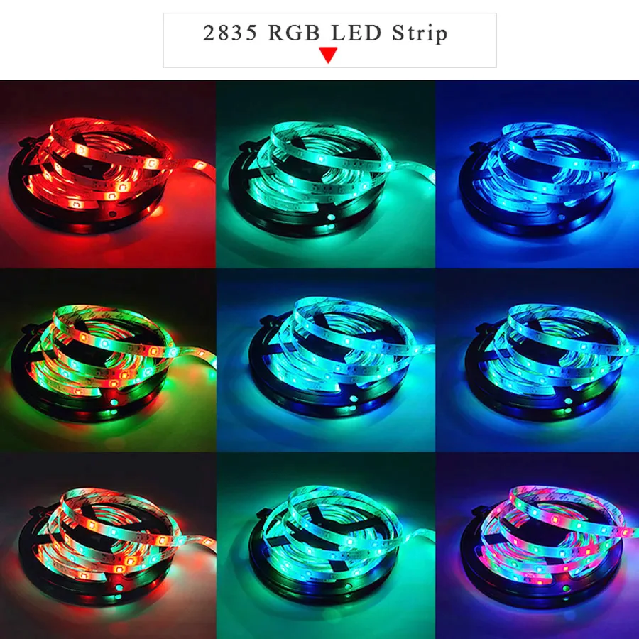 Led Strip Light 5M 300Leds SMD2835 12V White Warm Red Green Blue RGB Luces Led Light Waterproof Flexible Lamp Tape for Room Deco