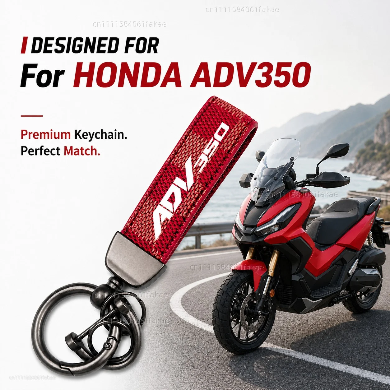 For HONDA ADV350 ADV 350 2021 2022 Motorcycle Keychain Leather Key Ring Custom Logo Gift for Rider Men Women Accessories