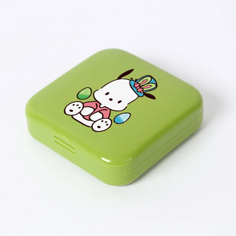 MINISO Kawaii Anime Hello Kitty Cinnamoroll Sanrio Push-pull Pill Box Cartoon Packaging Sealed Dust-proof Storage Box