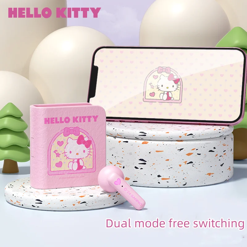 Sanrio Bluetooth Headphones Cute Kuromi Cinnamoroll Cartoon Wireless Headphones Kawaii Music Noise Canceling Headphones Gifts