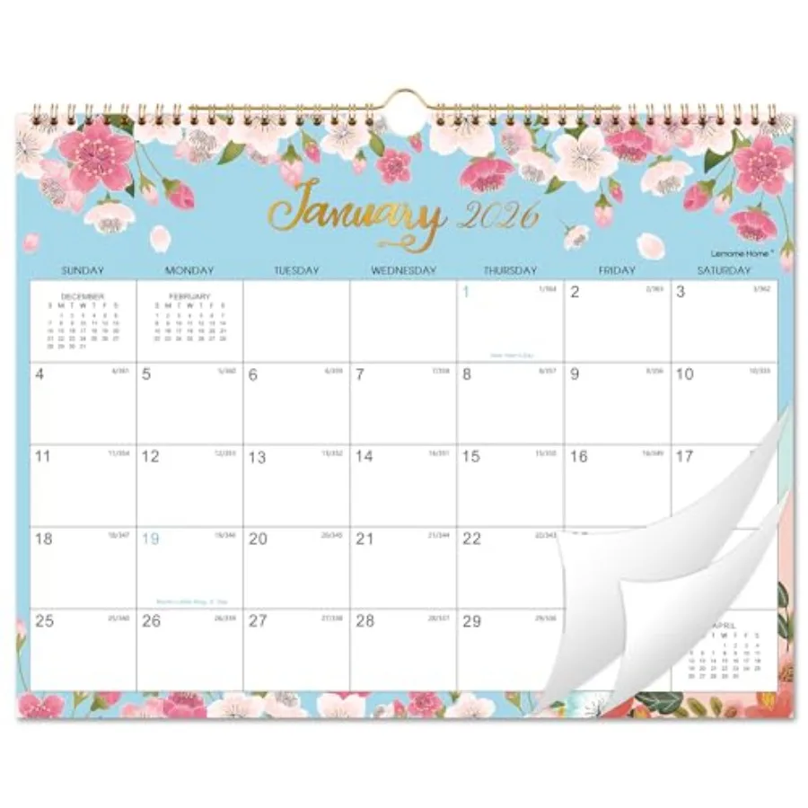 

2026 Calendar - 2026 Wall Calendar Jan 2026 - Dec 2026 15" x 11.5" 12 Months Hanging Monthly Calendar Calendar 2026 with Spiral