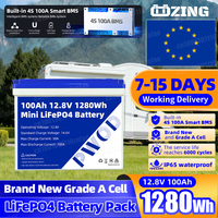 1PCS 12V 100Ah Lifepo4 Battery Group 24 6000+Cycles 12.8V 1280WH LFP Cell Batteries Rechargeable for Camping Boat RV EV EU STOCK