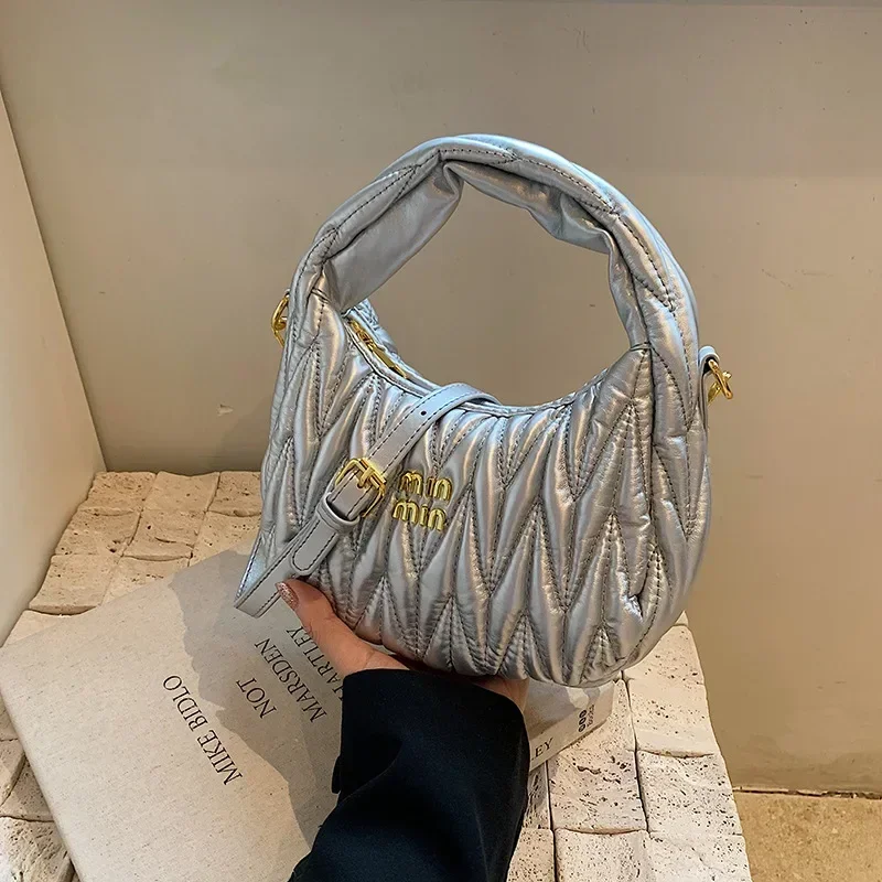 High-end, Fashionable and Versatile Hand-held Small Bag for Women 2024 New Niche Design One-shoulder Cross-body Dumpling Bag