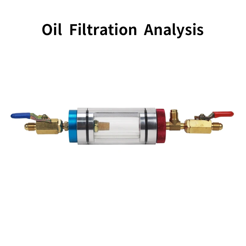 Automotive Air Conditioning Refrigerant Oil Analyzer Car A/C System Compressor Oil Filter Test Tool Aircon Oil Checker