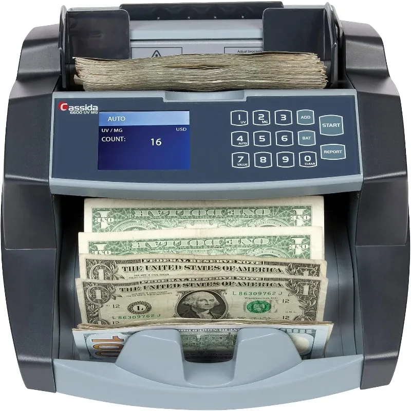 USA Business Grade Money Counter with UV/IR Counterfeit Detection – Top Loading Bill Counting Machine w/ ValuCount™