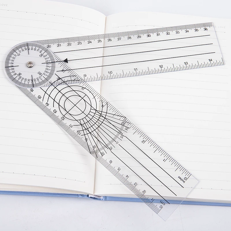 0-140mm 360° Goniometer Angle Medical Spinal Angle Ruler Angle Inclinometer Ruler Protractor Angle finder Measuring Tool