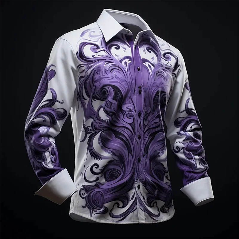 New Shirts For Men 3d Butterfly Printed High-Quality Long Sleeved Shirts Street Harajuku Sportswear Autumn Casual Tops Clothes