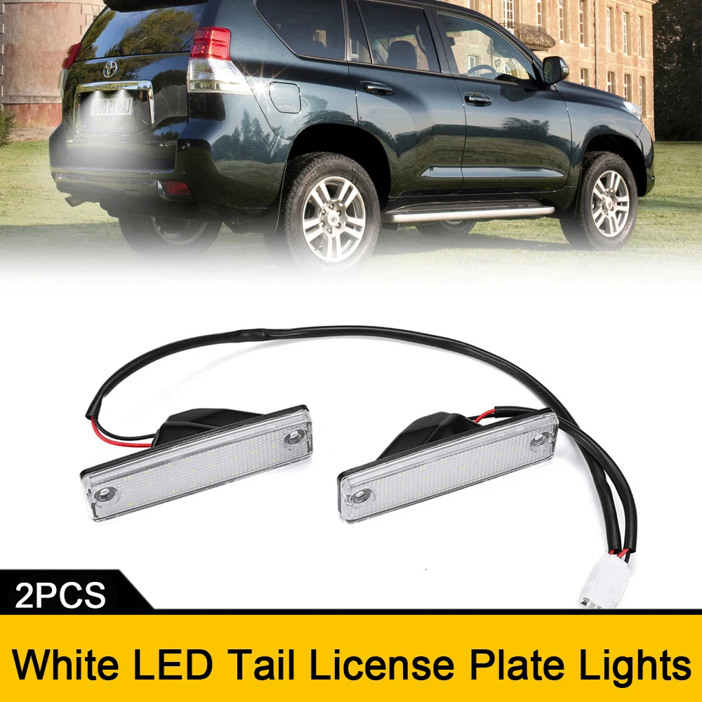 Car Tail LED License Plate Lights For Toyota 4Runner Sequoia Corona Carina Caldina Corolla Spacio Verso Land Cruiser Prado J150