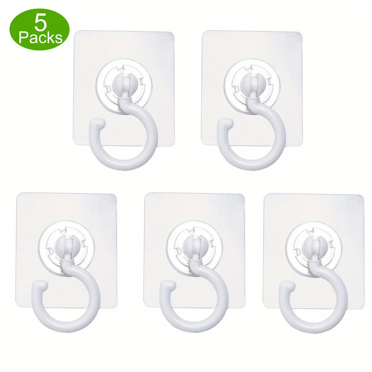 5pcs Adhesive Ceiling Hooks For Hanging Solution, Rotatable Ceiling Hooks No Drill Ceiling Hanging Hook