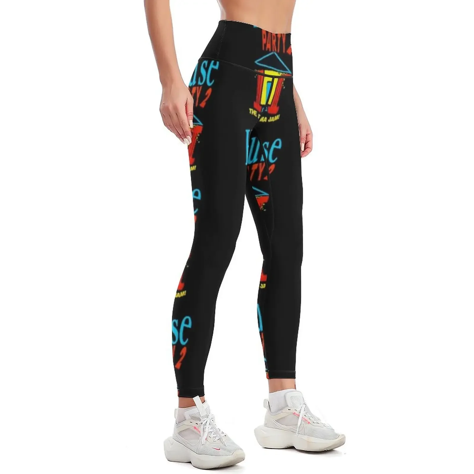 1992 House Party 2 THE PAJAMA JAM Vintage Kid 'n Play Classic 90's Leggings المرأة اللياقة البدنية الركض للنساء طماق
