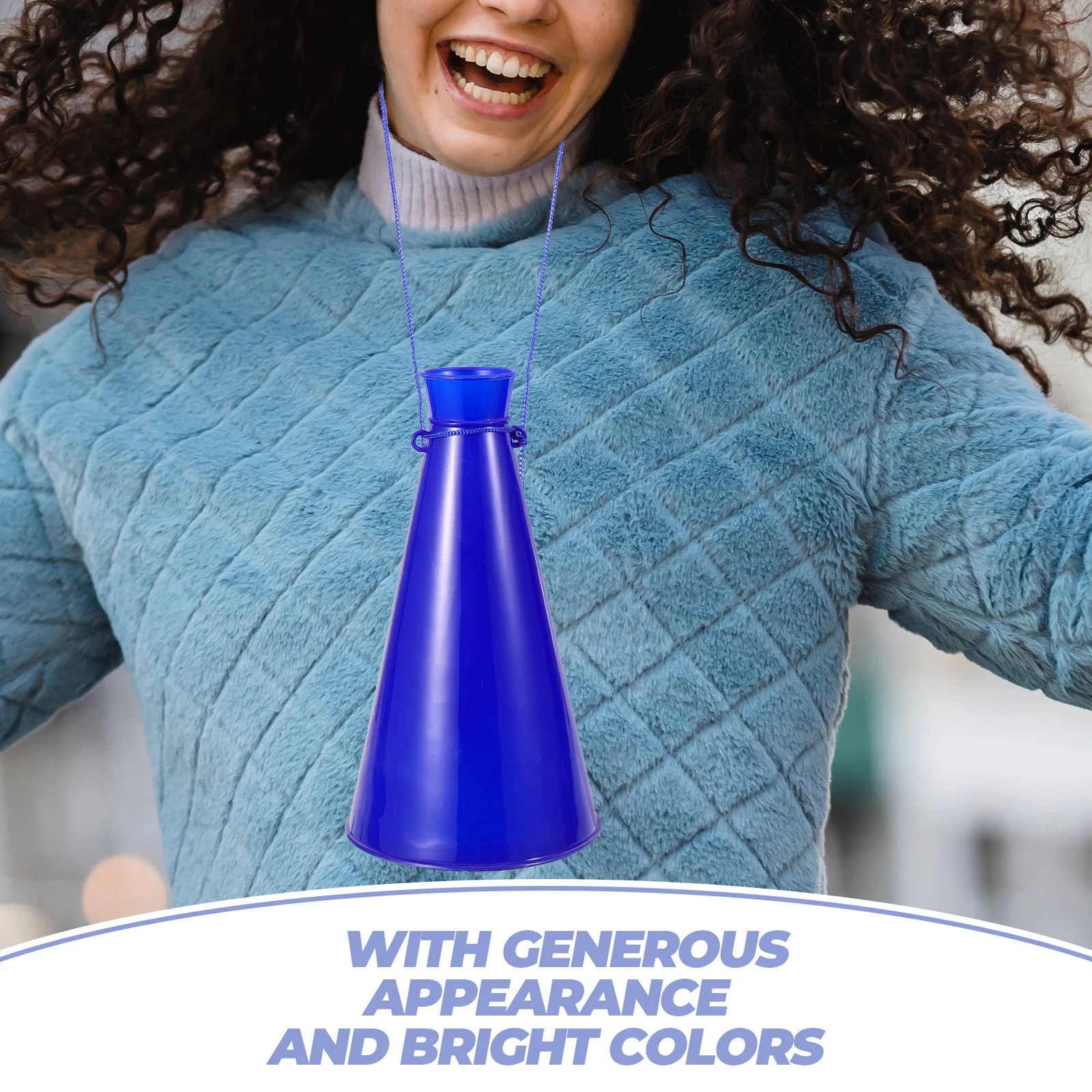 

Cheering Horn Megaphone Plastic Blue Party Favors Ceremonies Concerts Outdoor Activities Safe Cheerleading Mini Megaphones