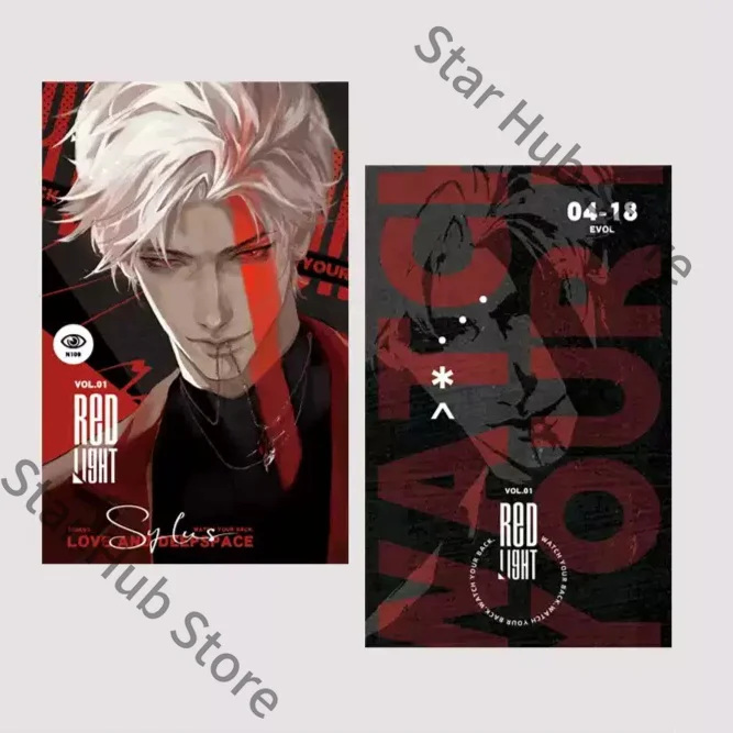 Love and Deepspace Sylus Cosplay Anime Reflective Tinplate Badge Postcard Double-flash Colored Paper Laser Ticket Game Gifts
