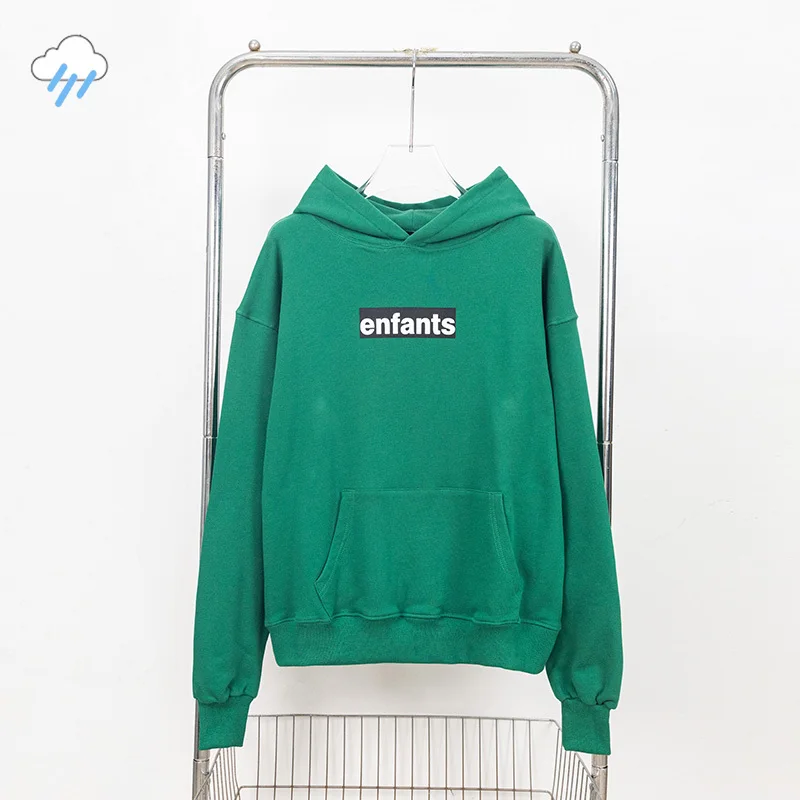 High Quality Cotton Streetwear Green ERD Hoodie Hooded Men Women Classic Box Logo Enfants Riches Deprimes Pullovers With Tag