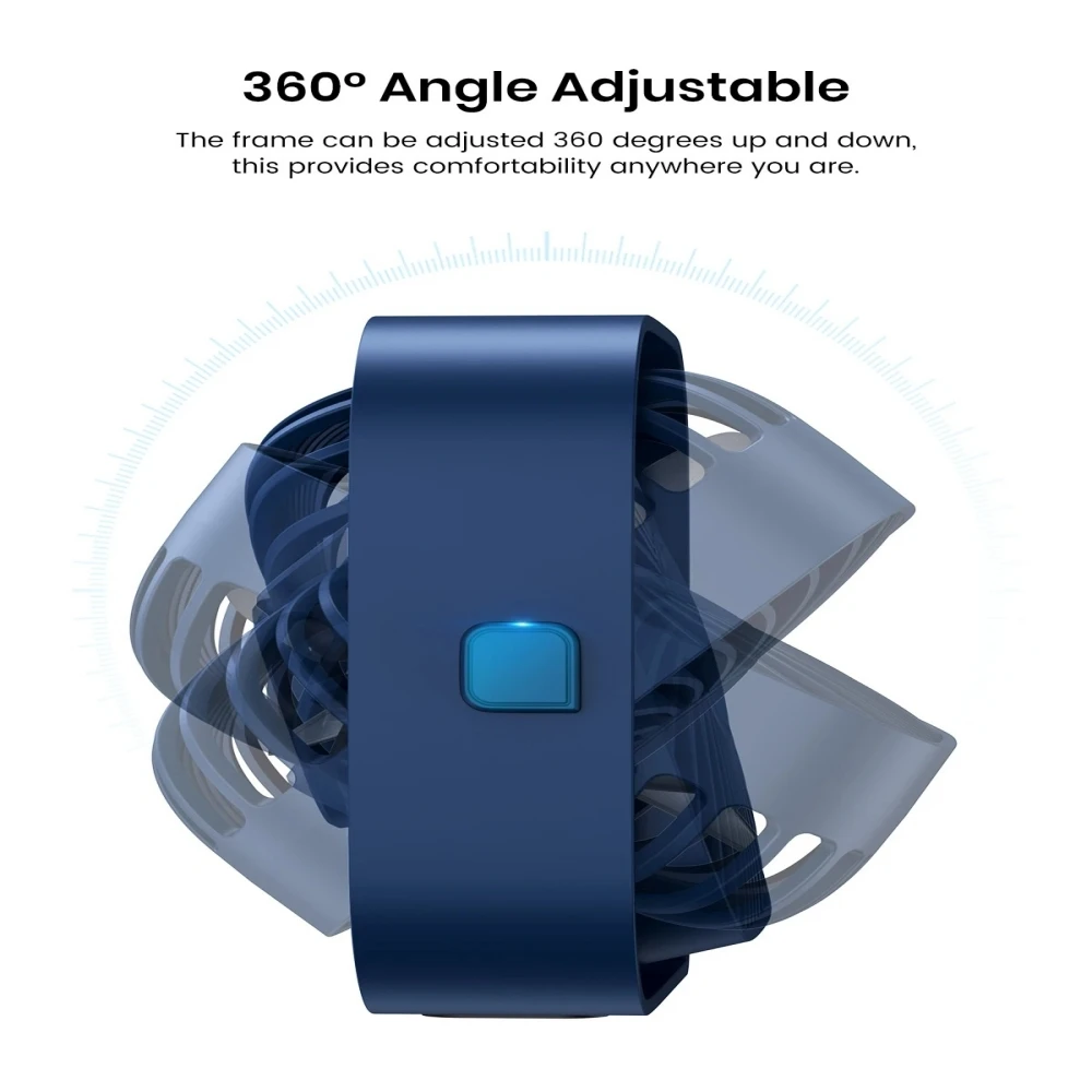 USB Desk Fan Strong Airflow & Quiet Operation 3 Speed Wind Mini Table Fan 360° Rotatable Head for Home Office Bedroom Table