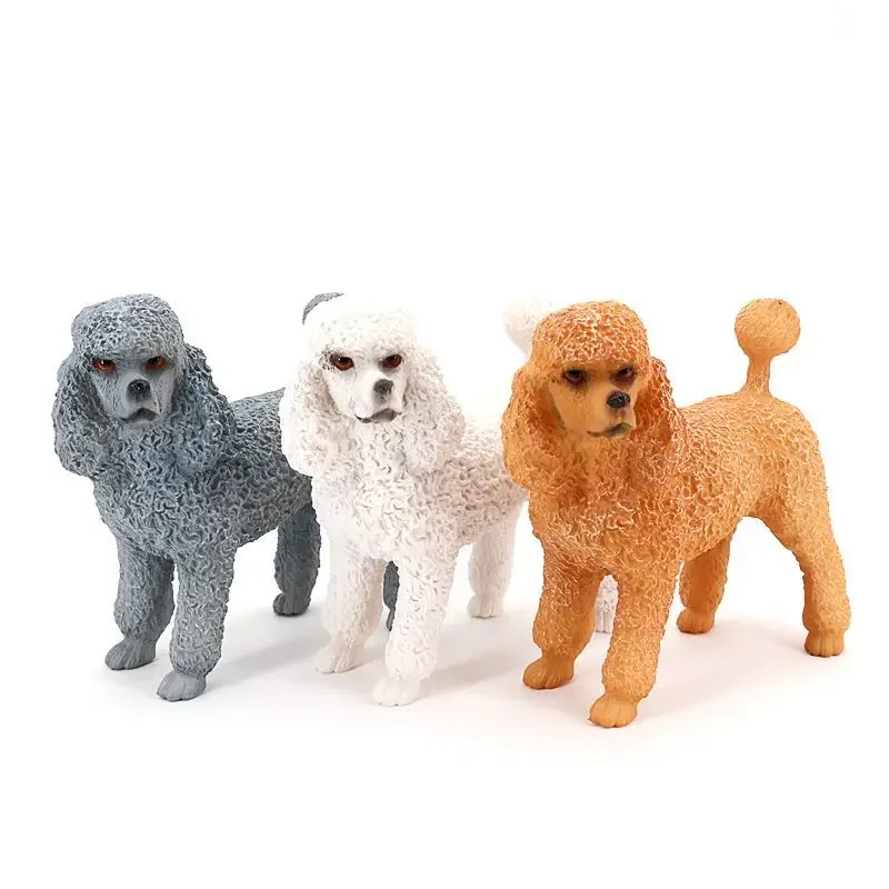 Simulation poodle model home Pudel dog decoration desktop poodle Caniche dogs figurine