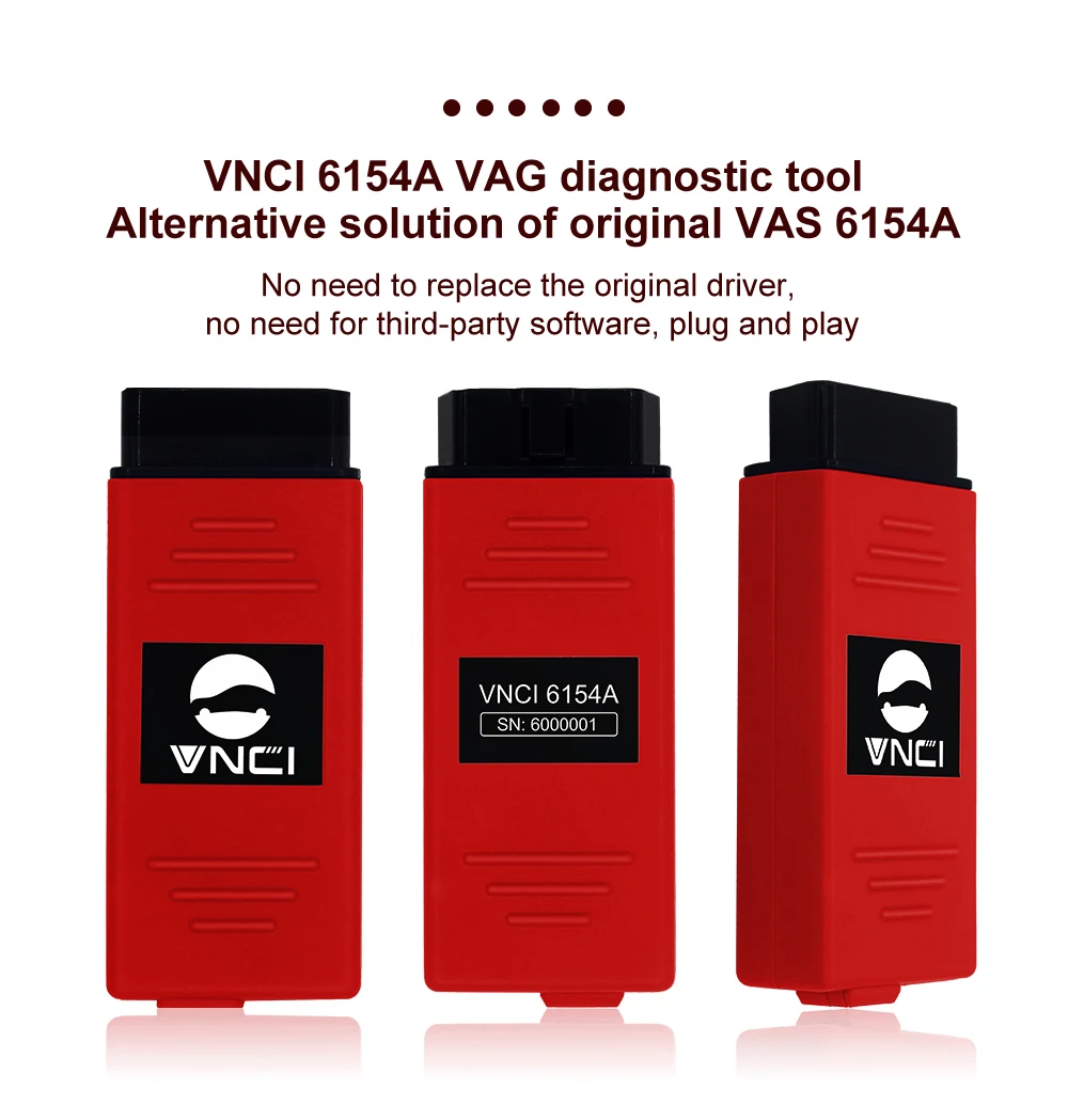 Newest VNCI 6154A V25.2.1 OBD2 Scanner Support CAN FD DoIP Online Function Firmware Update WIFI USB Original Driver For VAG view 5