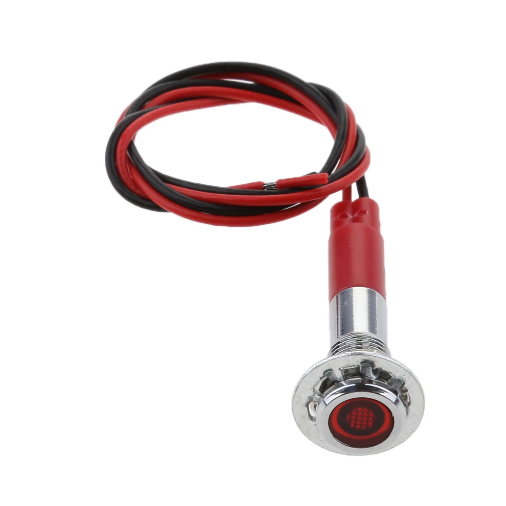 Car Motorcycle Truck Boat 12V 6mm LED Indicator Lamp with Wrie