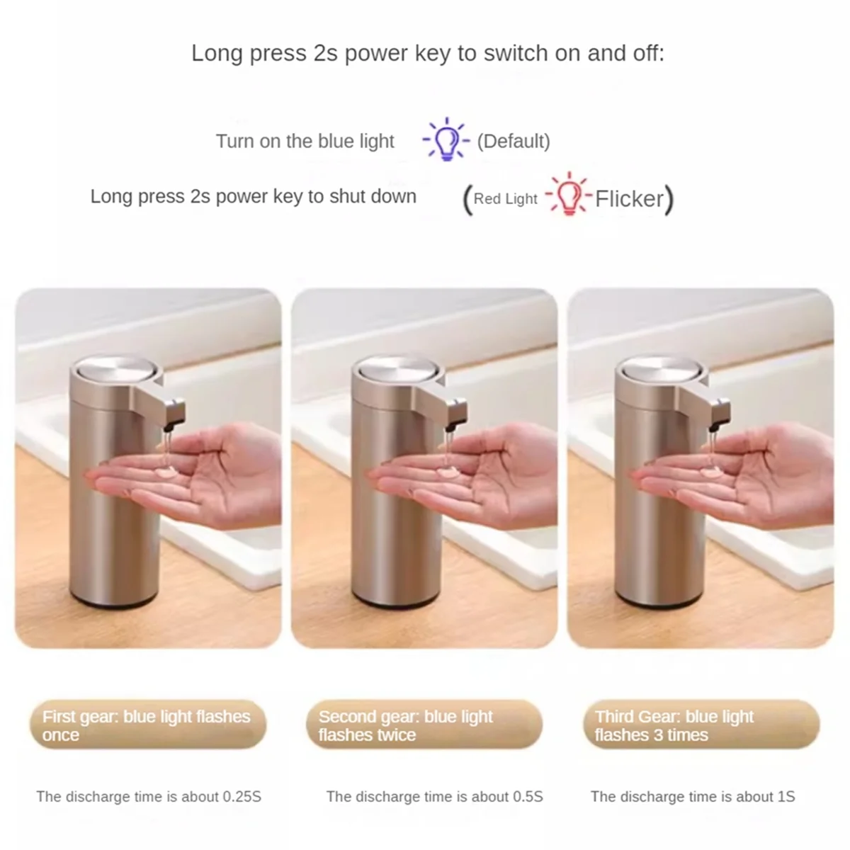 Stainless Automatic Liquid Soap Dispensers Kitchen Metal Lotion Bottle Touchless Induction Sensor Bathroom Accessories-A