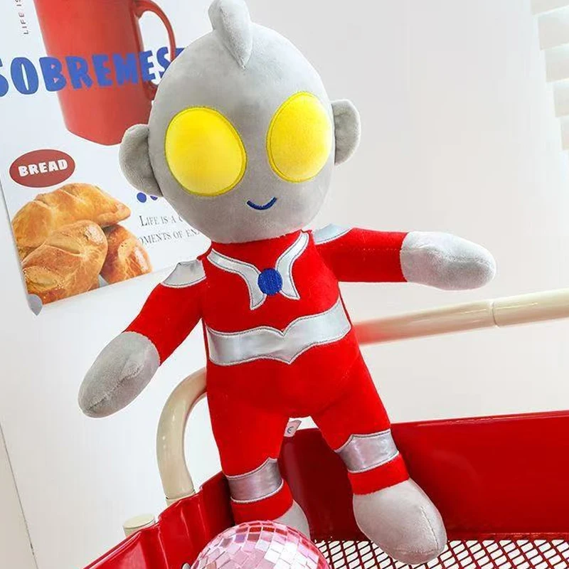 

Плюшевая игрушка Bandai Ultraman Tiga, 40-65 см, большая, японская, милая, мягкая, для детей, на день рождения, Рождество, подарок, подушка-обнимашка