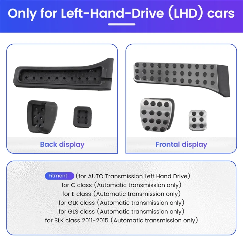 

AS-4 шт. педаль из нержавеющей стали для W202 W203 W204 W124 W210 W211 W212 W218 X204 R172 R231 C E CLS Glk SLK