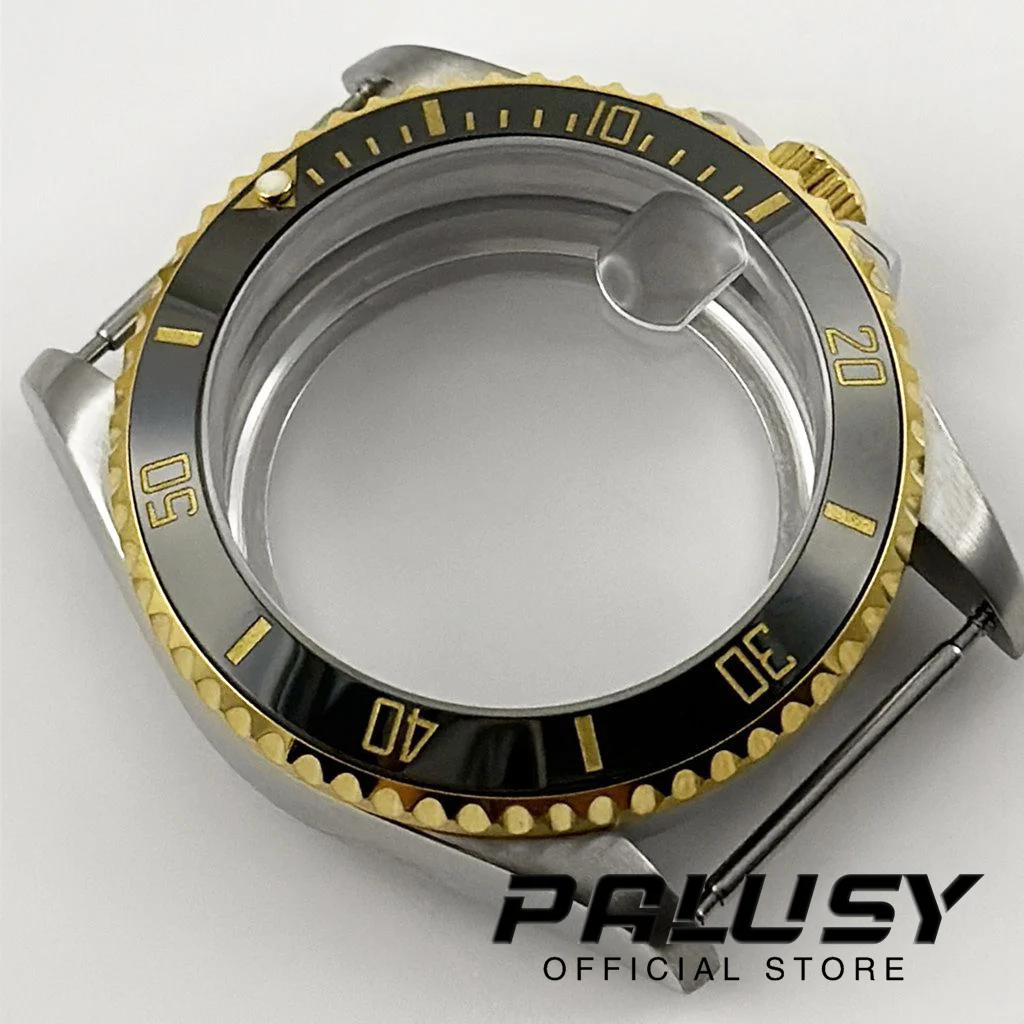 38MM Fit NH34 NH35 NH36 NH38 NH70 NH72 ETA 2824 PT5000 Movement NH35 SUB Ceramic Insert Sapphire Crystal Watch Case