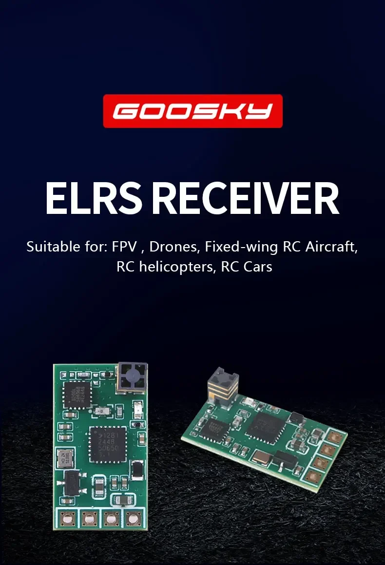 헬리콥터 FPV 프리스타일 장거리 드론 DIY 부품용 Goosky 2.4G ExpressLRS ELRS 수신기