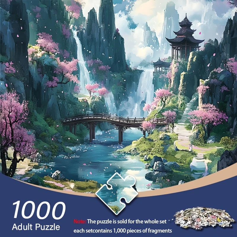 

Мини-пазл с дизайном водопада и лесных цветов — устойчивый к царапинам и водонепроницаемый, для продвинутых игроков, идеально подходит для взрослых.