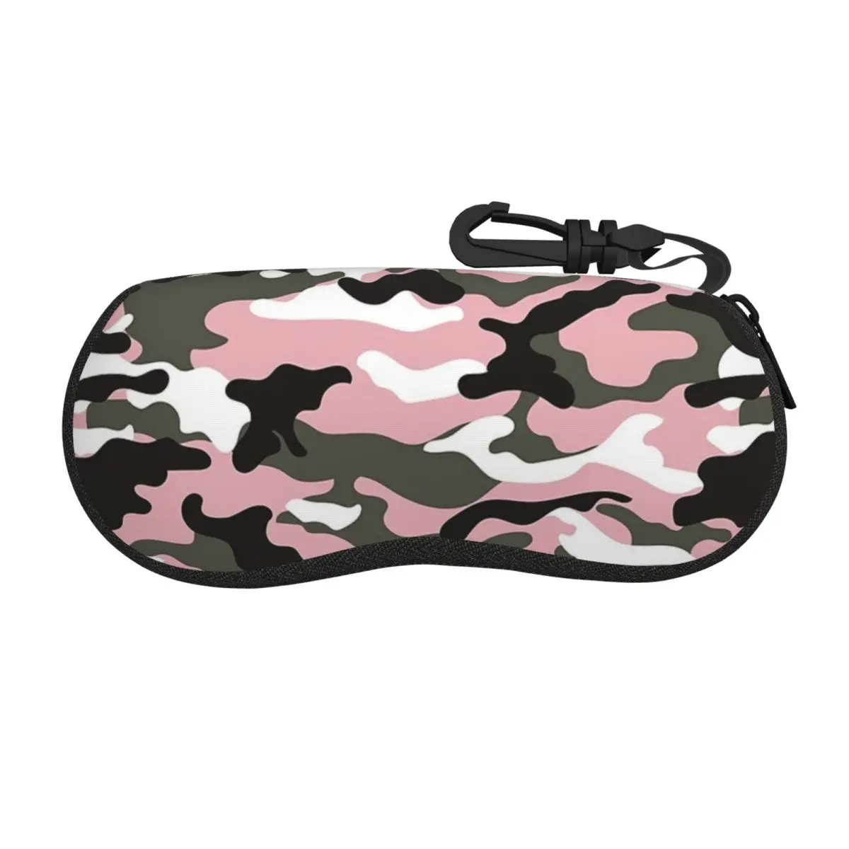 Pink Military Camo Pattern Girls Texture Squad Background Shell Glasses Case Sunglasses Box Women Men Soft Eyeglasses Bag Pouch