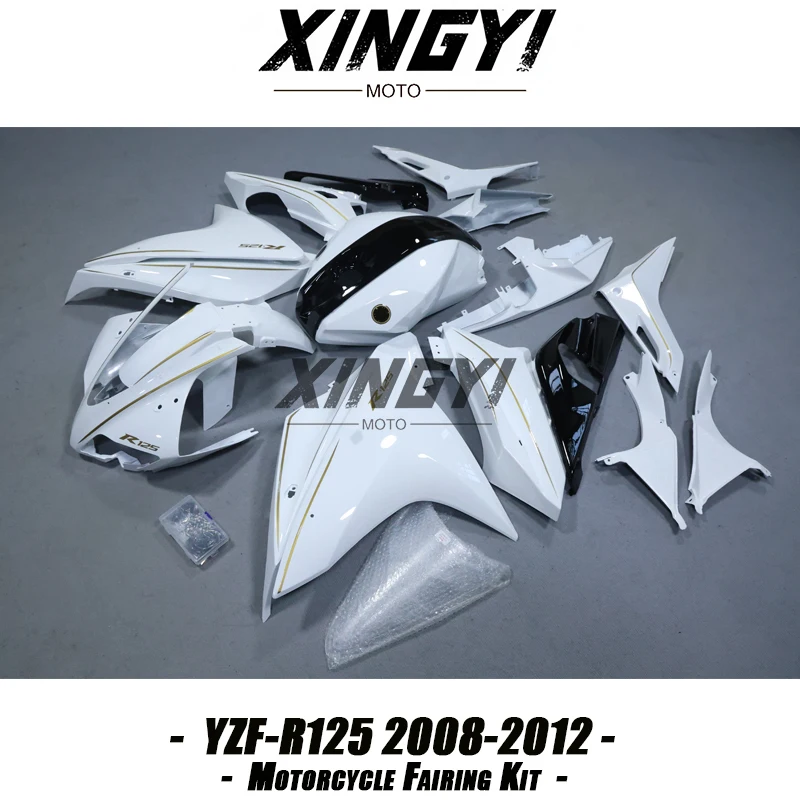 Motorcycle Fairing Kit Fit for YZF R125 YZF-R125 2008-2012 High Quaility ABS Plastics Bodywork Kit White Black Gold 09 11