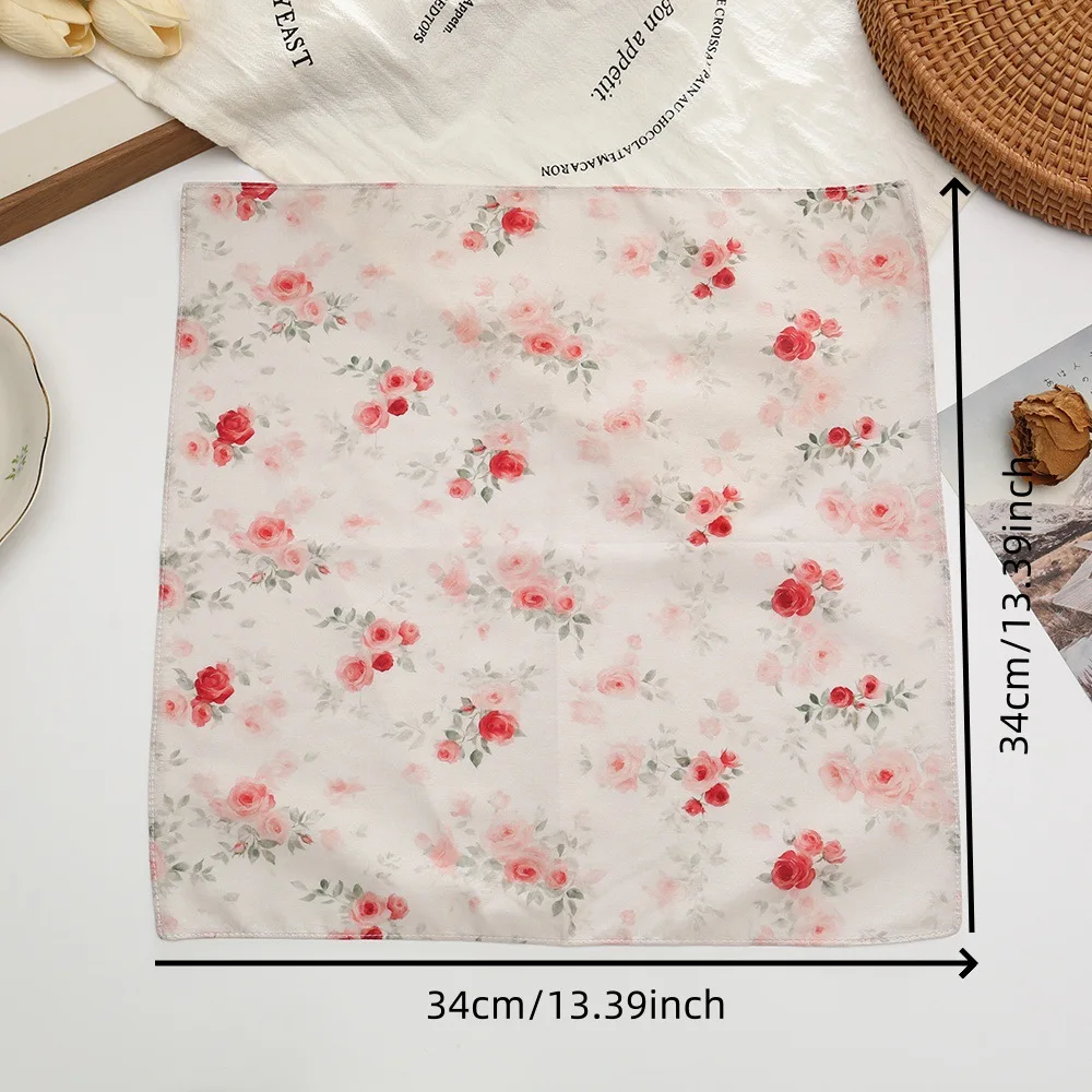 Высококачественная подарочная коробка, носовой платок, женский хлопковый впитывающий пот тонкий цветочный квадратный полотенце, аккомпанемент для мамы-учителя