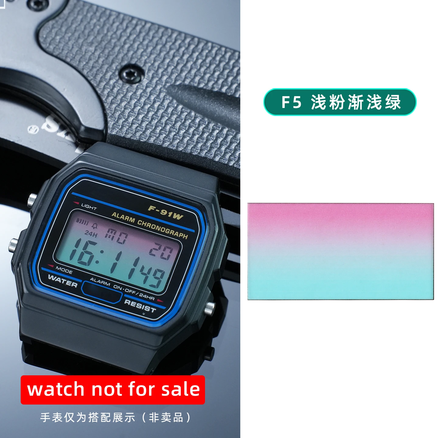 28 verschiedene Farbfolien für Display-Bildschirme, DIY-Aufkleber im Ins-Stil, HD-Folienaufkleber für Casio F91 A158 A159 A168 F105 – Detail 10