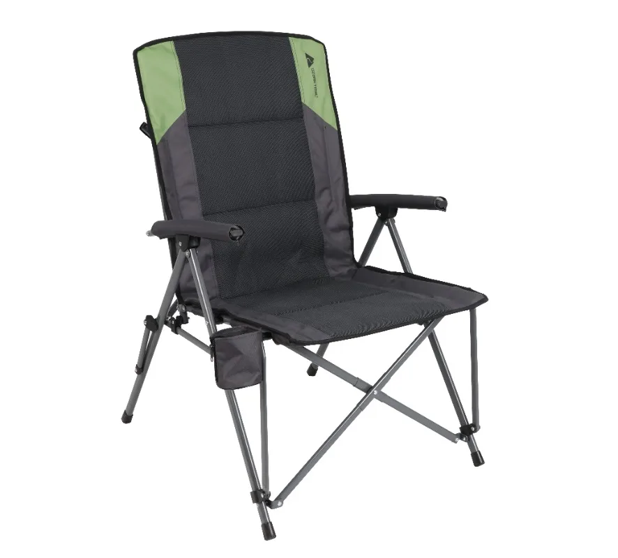 

High Back Hard Arm Camping Chair, Adult, Gray