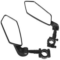 2 Pcs Bicycle Rear View Mirror Black Electric Bike Mirrors Handlebar Mount Adjustable Wide For Bike Motorcycle