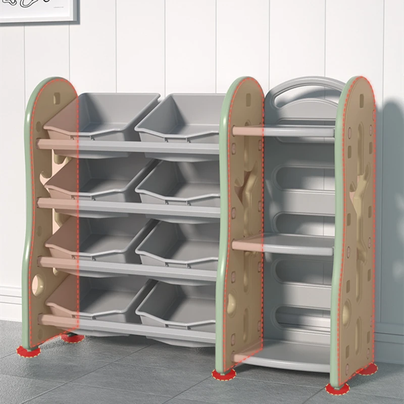 Children\'s bookshelf toy sorting cabinet storage rack baby storage cabinet baby picture book storage cabinet