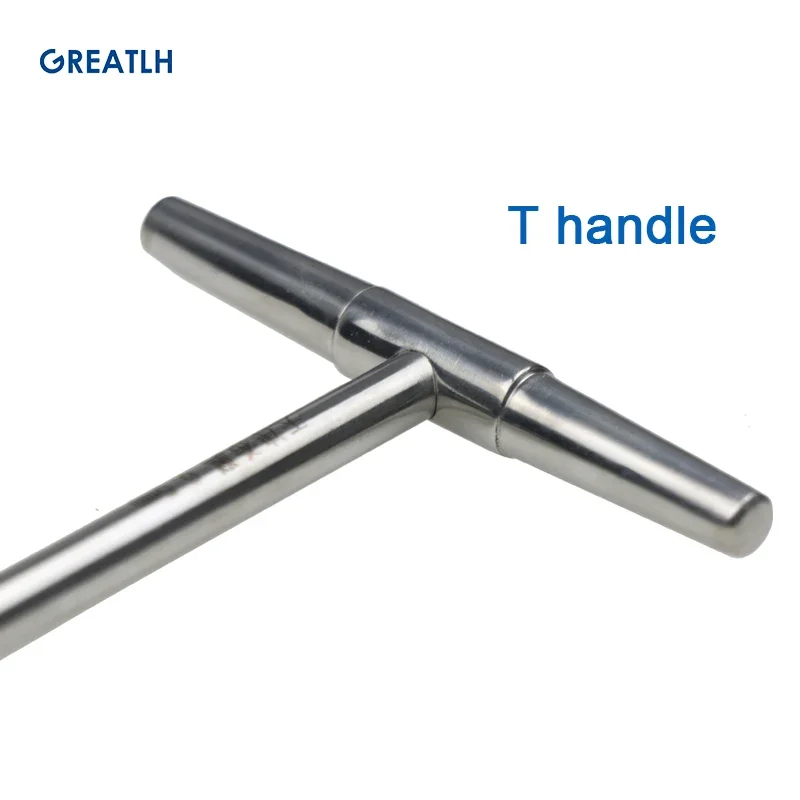 Aço inoxidável Bone Tap com T Handle, Instrumento de cirurgia ortopédica, Pet