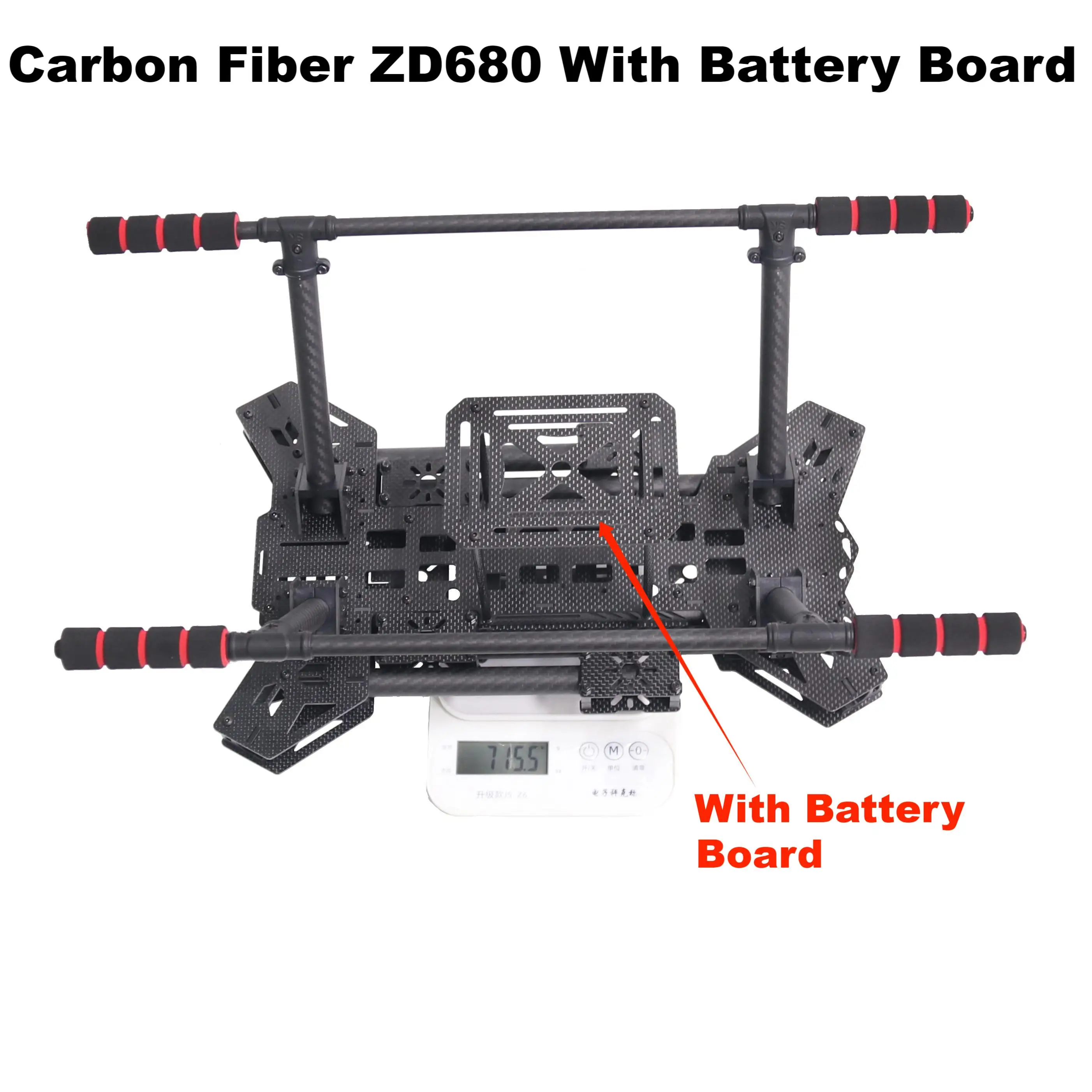 NUOVO ZD680 PIXHAWK2.4.8 M8N Kit telaio esacottero con braccio pieghevole hexacottero completamente in fibra di carbonio per robot con carrello di atterraggio non gonfiabile