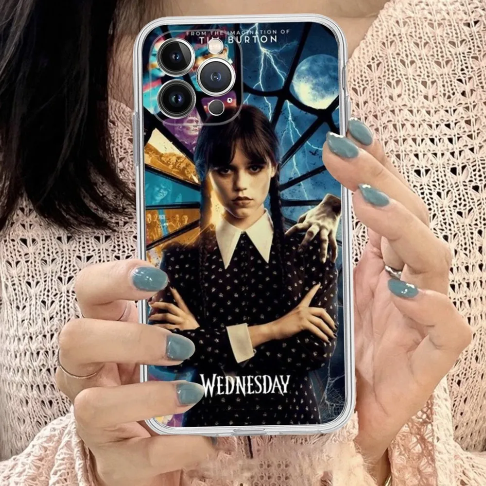 W-Wednesdays A-Addams Phone Case Silicone Soft For Iphone 14 13 12 11 Pro Mini XS MAX 8 7 6 Plus X XS XR Cover