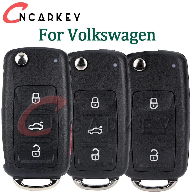 2/3 Przyciski Składane Etui Fob Zdalny Inteligentny Kluczyk Samochodowy Do Volkswagen Golf Mk6 Tiguan Passat CC SEAT Skoda Octavia 5K 0837202 AD