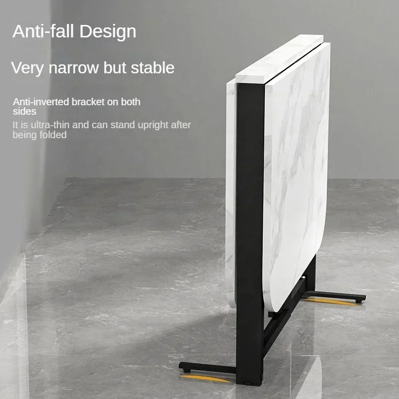 Household Home Storage Save Space Dining Table With Metal Leg Folding Table Hot sales