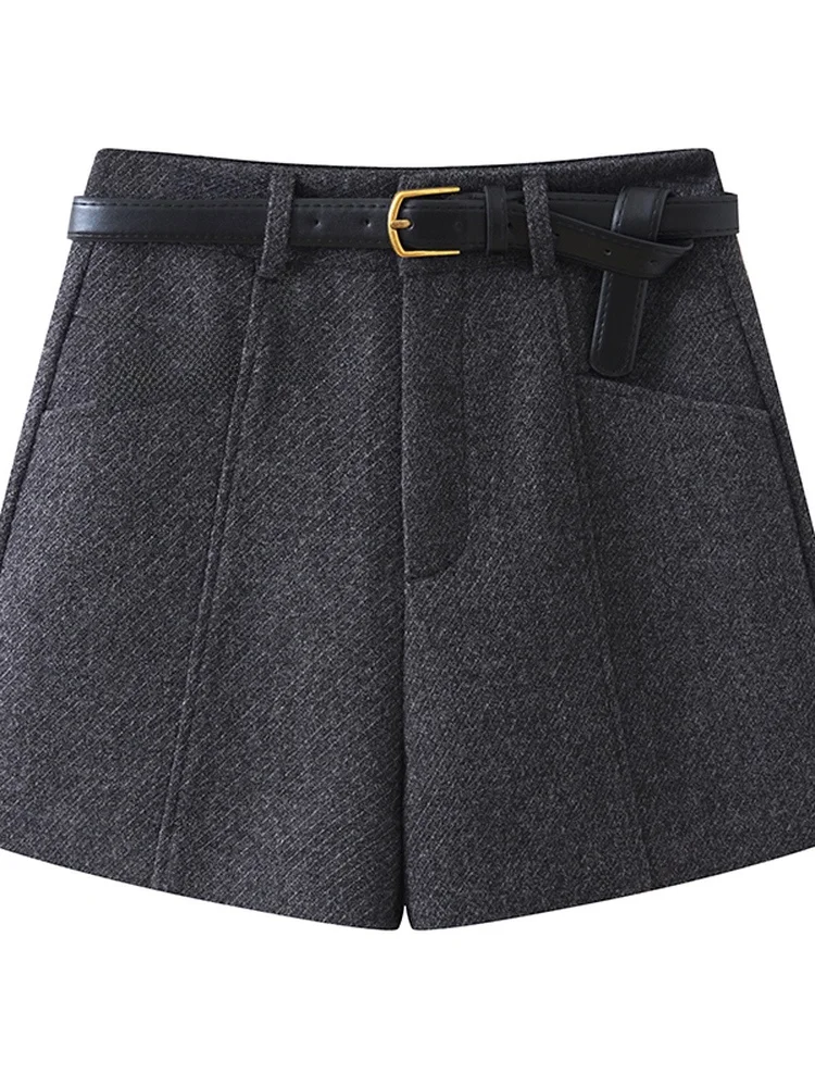 

Женские шерстяные брюки с высокой талией, осенне-зимние, новые, универсальные, для активного отдыха, облегающие, А-силуэт, повседневные, в стиле буткэт