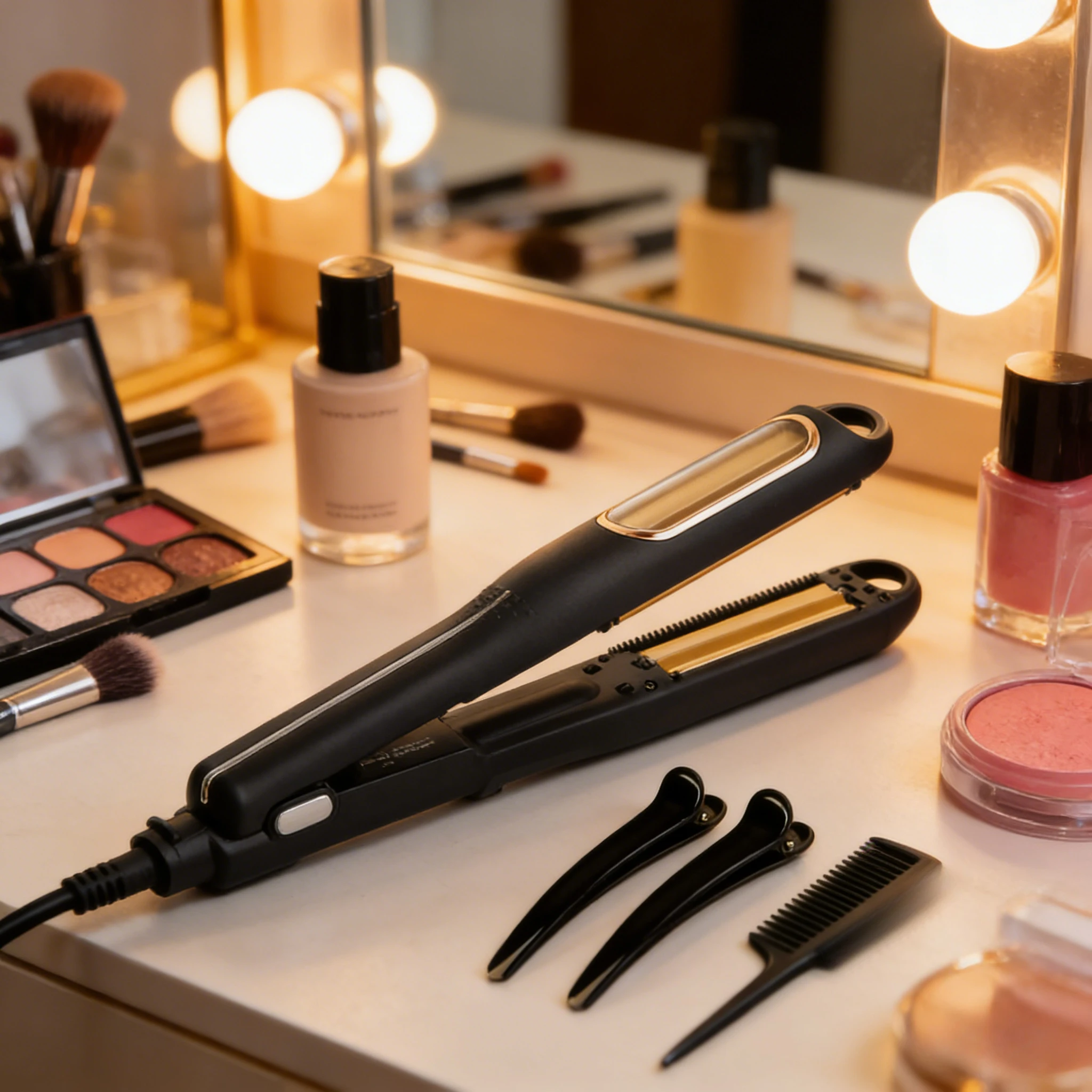 NEW Heating Styling Tools Rotating Hair Brush Hair Clips Crimping Hair Iron Corrugated Hair Crimper Flat Iron Curler Hair Wavy